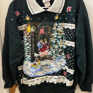Vintage Nutcracker Brand Festive Ugly Christmas Sweater